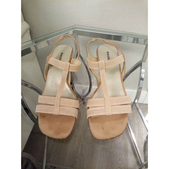 Women's Dressbarn Spring Taupe Brown/Tan Heels Size 6.5 - Picture 3 of 12